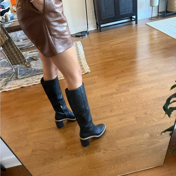 Dolce Vita Black Leather Boots - Picture 5 of 8